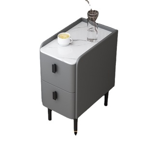 Mesita de Noche Inteligente Minimalista Moderna con Estación de Carga Mesa Auxiliar de Lujo con Cajones Gabinete para Dormitorio - Product Image 2