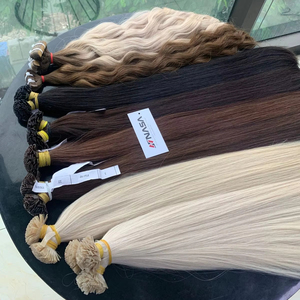 Todos los colores Extensiones de cabello vietnamita crudo de queratina a precio de fábrica de punta plana especial para 60cm 65cm - Product Image 1