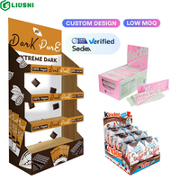 Présentoir en carton facile à assembler FSDU Pop up Paper Board Floor Display Shelf Tower Rack pour bonbons chocolat