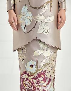 SIPO Eid dernière conception 2024 malaisie moderne Baju Kurung Vietnam dentelle robe musulmane Satin grande taille femmes robe usine - Product Image 4