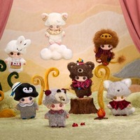 POP MART The Secret Theatre Club Series DIMOO Collection de pendentifs en vinyle et peluche Boîte mystère Décoration