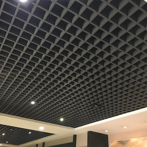 Hiện đại mở di động kim loại nhôm lưới tản nhiệt hạt gỗ loại trần nhôm lưới treo trần gạch - Product Image 4