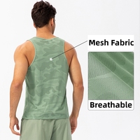 Camiseta deportiva de secado rápido para hombre, chaleco transpirable para entrenamiento físico, traje para exteriores, camisetas sin mangas de malla para correr con hombros descubiertos para hombre