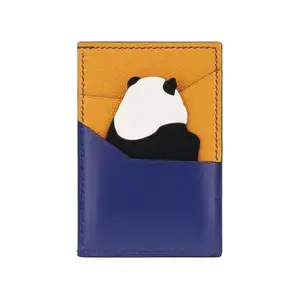 Benzersiz çılgın at deri karikatür kart tutucu kız cüzdan kadın cüzdan sevimli Panda