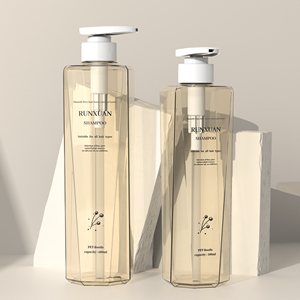 Runxuan trong suốt màu hồng 680ml nhựa tóc điều hòa <span class=keywords><strong>container</strong></span> 500ml người phụ nữ cơ thể Lotion Chai PET rỗng chai dầu gội đầu - Product Image 6