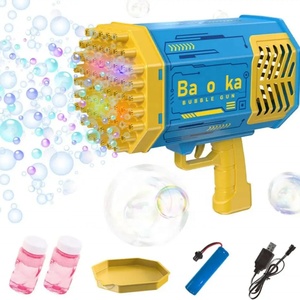 Pistola de Burbujas de 69 Agujeros, Lanzador de Cohetes para Niños, Juguete Infantil para Exteriores, Regalo para Niños y Niñas, Pistola de Burbujas Eléctrica Automática - Product Image 3