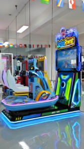 Máquina de Arcade Simuladora de Carreras de Barcos que Funciona con Monedas, con Construcción de Hierro y Plástico, 1 Año de Garantía, para Entretenimiento Infantil - Product Image 4