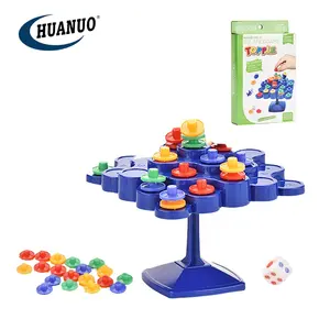 Jogos educativos de plástico, brinquedo empilhador engraçado, equilibramento do jogo, balança de brinquedo