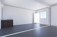 Maisons conteneurs modulaires préfabriquées de luxe, portables et démontables, à assembler, deux chambres, style minimaliste, 10ft, 20ft, 40ft