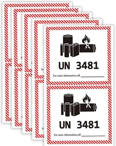 联合国3481锂电池标签锂离子电池运输警告标签