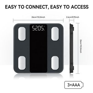 <span class=keywords><strong>Balance</strong></span> électronique pratique <span class=keywords><strong>de</strong></span> <span class=keywords><strong>graisse</strong></span> corporelle Welland Meilleur prix Capacité <span class=keywords><strong>de</strong></span> 180kg Affichage LCD au sol Matériau en verre supporté par l'OEM - Product Image 2