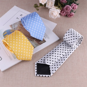 Cravates en tissu polyester à <span class=keywords><strong>pois</strong></span>, vente en gros, cravates pour hommes, cravates de mode prêtes à porter - Product Image 3