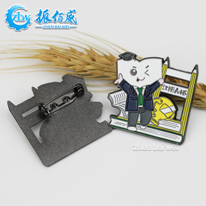 Vendita all'Ingrosso di Badge in Metallo Smaltato Morbido Senza Ordine Minimo, Personalizzabili per Scuole, Aziende, Moda, Cartoni Animati, <span class=keywords><strong>Anime</strong></span>, 35MM, Oro/Argento - Product Image 3