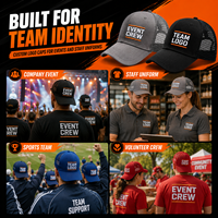 Casquette de baseball personnalisée avec logo, en coton à l'avant et en maille de nylon à l'arrière, pour événements, équipes, personnel, uniforme, fournisseur en gros pour campagnes