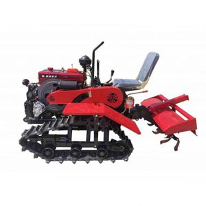 รถแทรกเตอร์ตีนตะขาบ 25 แรงม้า แบบใช้ได้สองระบบ สำหรับพื้นที่เปียกและแห้ง เครื่องไถพรวนดินดีเซลแบบนั่งขับขนาดกะทัดรัด พร้อมรางยาง - Product Image 1