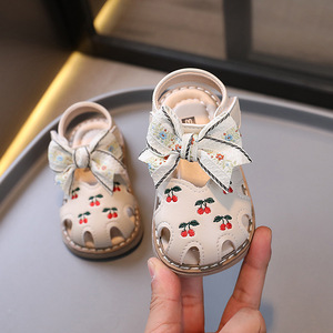 Sandálias de Princesa com Sola Macia para Meninas de 1 a 3 Anos, Sapatos para Bebês, Sandálias de Praia com Laço - Product Image 4