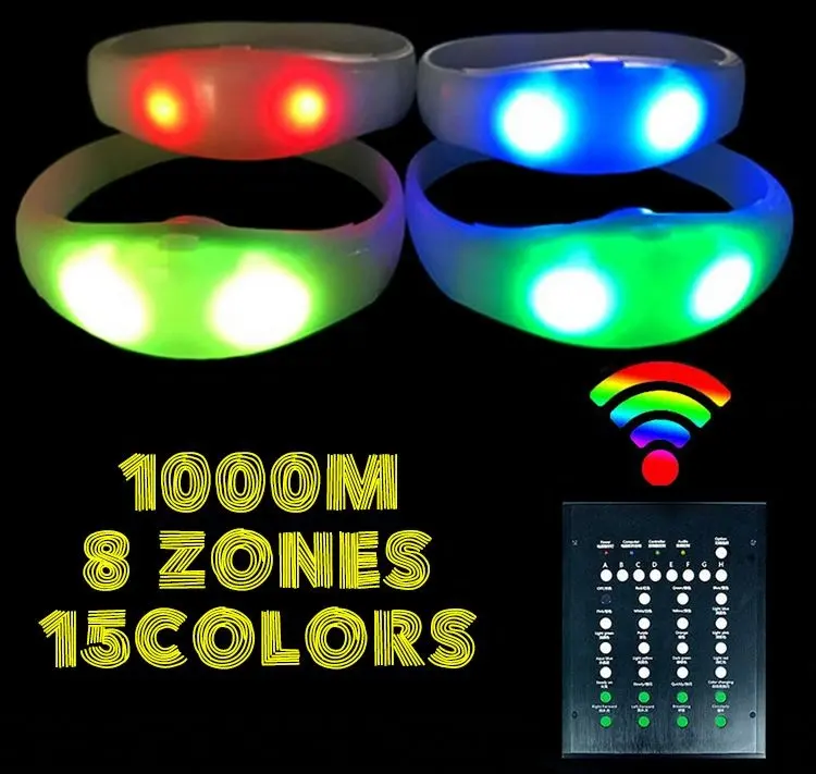 New product ideas 2023 light up wristband DMX Glow remote controlled sound activated led bracelet