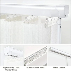 Persianas Verticales Eléctricas de Tela Estilo Art Deco para Ventanas Francesas, Montaje en <span class=keywords><strong>Techo</strong></span>, Uso Doméstico en Hoteles y Oficinas - Product Image 6
