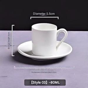 Juego <span class=keywords><strong>de</strong></span> tazas <span class=keywords><strong>de</strong></span> café turco Tazas con platillos-Juego <span class=keywords><strong>de</strong></span> espresso <span class=keywords><strong>de</strong></span> porcelana pequeño <span class=keywords><strong>de</strong></span> 2,7 oz-Ideal para servir café griego, Árabe - Product Image 2