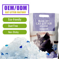 Litière pour chat en silicone en vrac, non toxique, faible dispersion, longue durée, vente en gros d'usine, fournitures pour animaux de compagnie