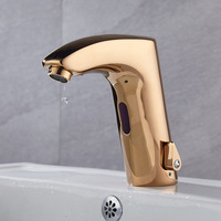 Robinet de salle de bain en cuivre à capteur sans contact avec valve en céramique, contrôle intelligent de la température, mitigeur de lavabo infrarouge automatique