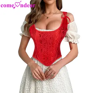 23 pièces d'os en plastique rouges gros corset de forme formateur de taille pour les femmes de plusieurs tailles