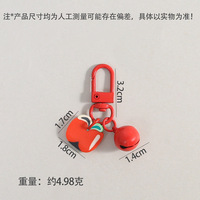Fruit Cartoon Alloy Karabijnhaak sleutelhanger voor vrouwen Gepersonaliseerde emaille Letterpress afdrukken Op maat gemaakt Hoge kwaliteit handgemaakt