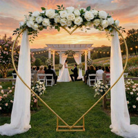 Arche de ballons en métal en forme de cœur avec base pour mariages en extérieur et en intérieur, propositions de mariage, décorations d'anniversaire