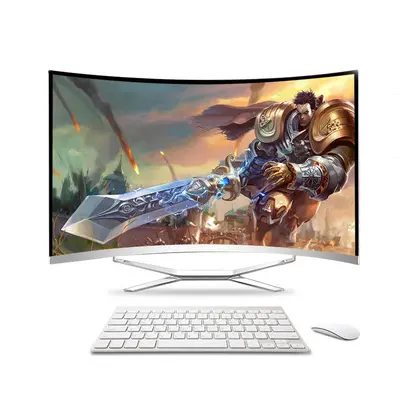 The lowest price curve screen SK-CQ Style 23.8'' in-te-l I5-4460 all in one computer desktop for aio PC