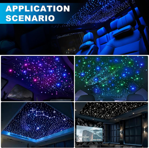4 Màu Sắc 32W Twinkle & Sao Băng Ánh Sáng Sao Headliner Kit Ứng Dụng Điều Khiển Sợi Quang Chụp Sao Ánh Sáng Cho Xe Nhà - Product Image 6