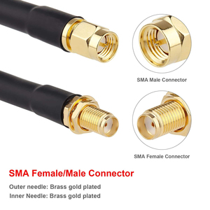 <span class=keywords><strong>Cable</strong></span> Coaxial SMA Macho a SMA Hembra RP-SMA RF RG174 RG58 de Baja Pérdida, <span class=keywords><strong>Cable</strong></span> de Extensión de Antena para <span class=keywords><strong>Router</strong></span> WiFi, 4G LTE, GPS - Product Image 4