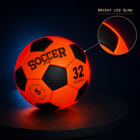 Ballon de football PU Kata qui brille dans le noir, taille 5, ballon de football lumineux, vente en gros, ballon de football personnalisé pour les sports nocturnes