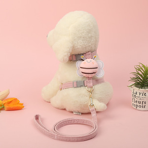 Hot Sale H Chest Strap Teddy Dog <strong>Cat</strong> Rope Leash Adjustable Pet Vest <strong>Harness</strong> Leash Set with Bee Doll - Product Image 6