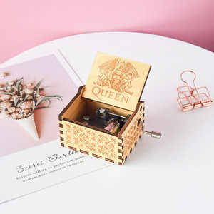 Venta caliente de mini de la mano de madera manivela <span class=keywords><strong>caja</strong></span> de música para regalos - Product Image 2