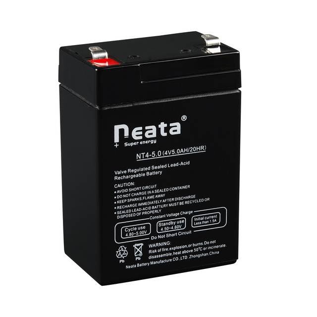 Neata 4V 5Ah Deep Cycle Sealed Lead Acid Battery Rechargeable Battery for Solar Lighting System