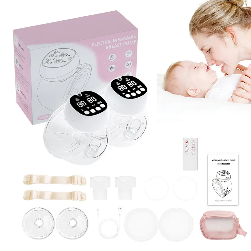 New Design Wearable Portable Electric Breast Pump Home Use Beauty Equipment LED Screen BPA Electric Breast Pump For Mothers