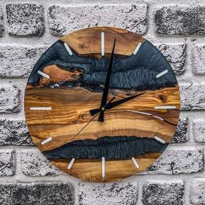 Handmade Resin Crafts Resin And Wooden Wall <b>Clock</b> Decorative Functional Durable And Stylish Ideal <b>For</b> Living Room <b>Bedroom</b> - Product Image 1