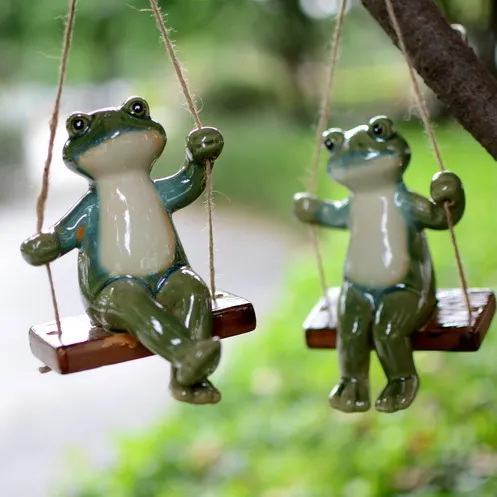 Outdoor Statue ceramic animals figurine decor garden ornaments frogs decorations