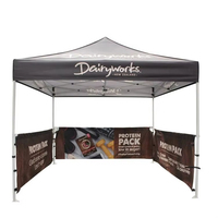 Tente promotionnelle personnalisée OEM&ODM, pliable et portable, en tissu Oxford imperméable 1 an, avec structure en fer/alliage d'aluminium, pour usage extérieur