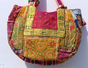 High Quality Artisanal Indian <b>Patchwork</b> Mid-Century Banjara <b>Bags</b> Ethnic Hand Embroidered Two Straps for Great Price - Product Image 5