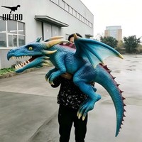 Dragon animatronique Weibo Dino, marionnette de dinosaure sur mesure avec construction en métal et silicone pour une utilisation en extérieur et en intérieur