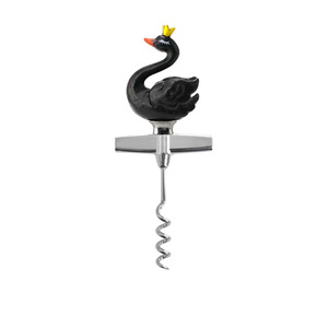 Black Swan Corkscrew Wine Opener Stainless Steel With Crown Design For Valentine's Day Gift - Product Image 1
