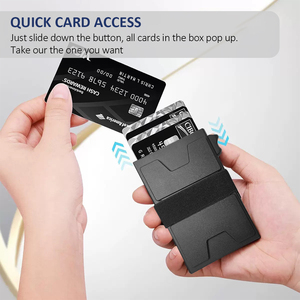 Tùy chỉnh chất lượng cao <span class=keywords><strong>RFID</strong></span> chặn kim loại ví chủ thẻ da <span class=keywords><strong>RFID</strong></span> Ví với dây đàn hồi tối giản ví cho nam giới - Product Image 2