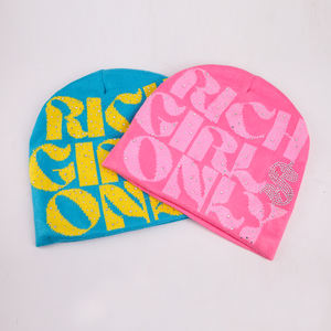 Berretti Invernali di Alta Qualità con Logo Personalizzato in Strass, Zuccotto Lavorato a Maglia Caldo per Uomo e Donna - Product Image 6