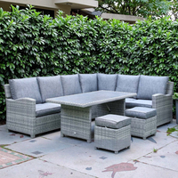 Moderne bequeme PE Rattan Sofa Wicker Outdoor Gartenmöbel Günstige Set für Courtyard Hotel Park oder Bauernhaus