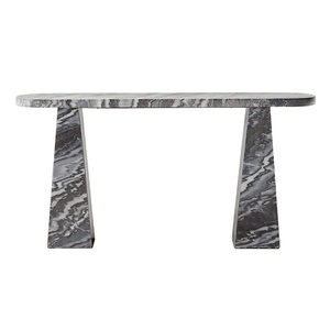 Meubles en pierre sur mesure, décoration moderne pour la maison, entrée, salon, canapé, tables latérales en marbre noir, console d'entrée - Product Image 1