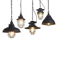 Luminaire suspendu vintage industriel noir compatible E26 E27 pour restaurant, bar, café, loft