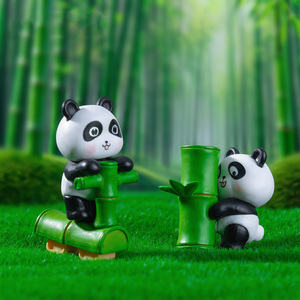 Offre Spéciale : Adorables Ornements Miniatures Panda, Figurines en Plastique pour Jardin Féerique, Maison de Poupées et Décoration de Bureau - Product Image 4