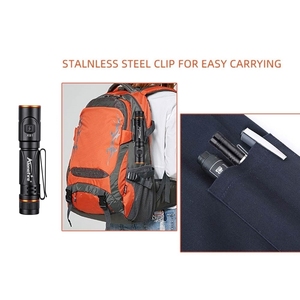 EDC Mini cao sáng Bút đèn pin USB có thể sạc lại nam châm nhỏ bỏ túi đèn pin cắm trại ngoài trời Đi Bộ Đường Dài Ánh sáng khẩn cấp - Product Image 4