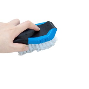 Town Head Car Wash Brush Nylon Bristles Blue Black Multi Functional Cleaning Tool For Carpet Tire Wheel Seat - Product Image 1